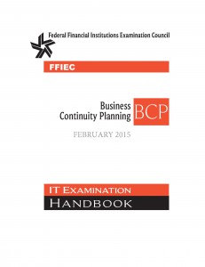 Cover page from 2015 FFIEC_IT_Booklet_BusinessContinuityPlanning